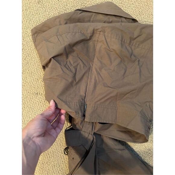 A.L.C. Georgia Cut Out Plunge Neck Button Down Midi Shirt Dress - Picture 6 of 8